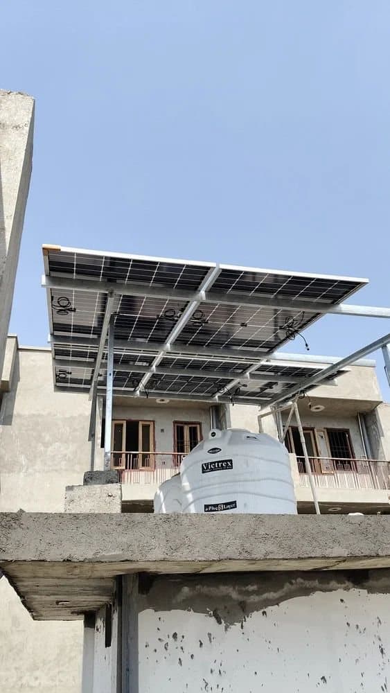 An elevated structure on a terrace